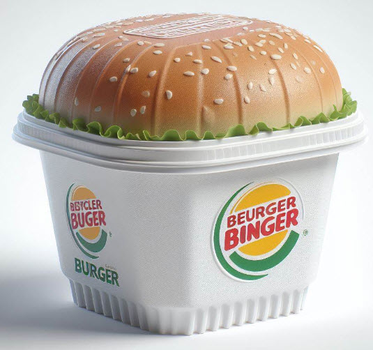 🥇Cajas para hamburguesas personalizadas - desplegable individual